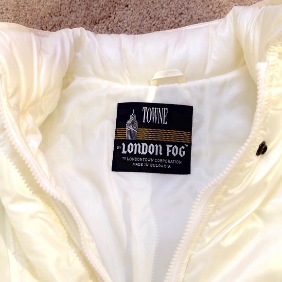 London Fog Unisex Cream Puffer Coat - Picture 5 of 7